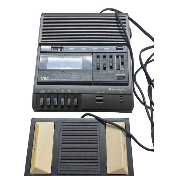 Panasonic VSC RR-830 Standard Cassette Transcriber & RP-2692 Foot Pedal - Picture 1 of 14